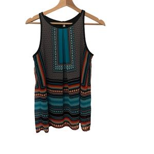 By & By Flowy Sleeveless Multi-Color Blouse Women’s M